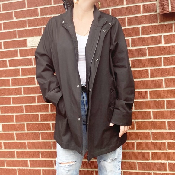 UNIVERSAL STANDARD Utility Barn Jacket Zip Closure High Neck Oversized SZ: M - Picture 7 of 10